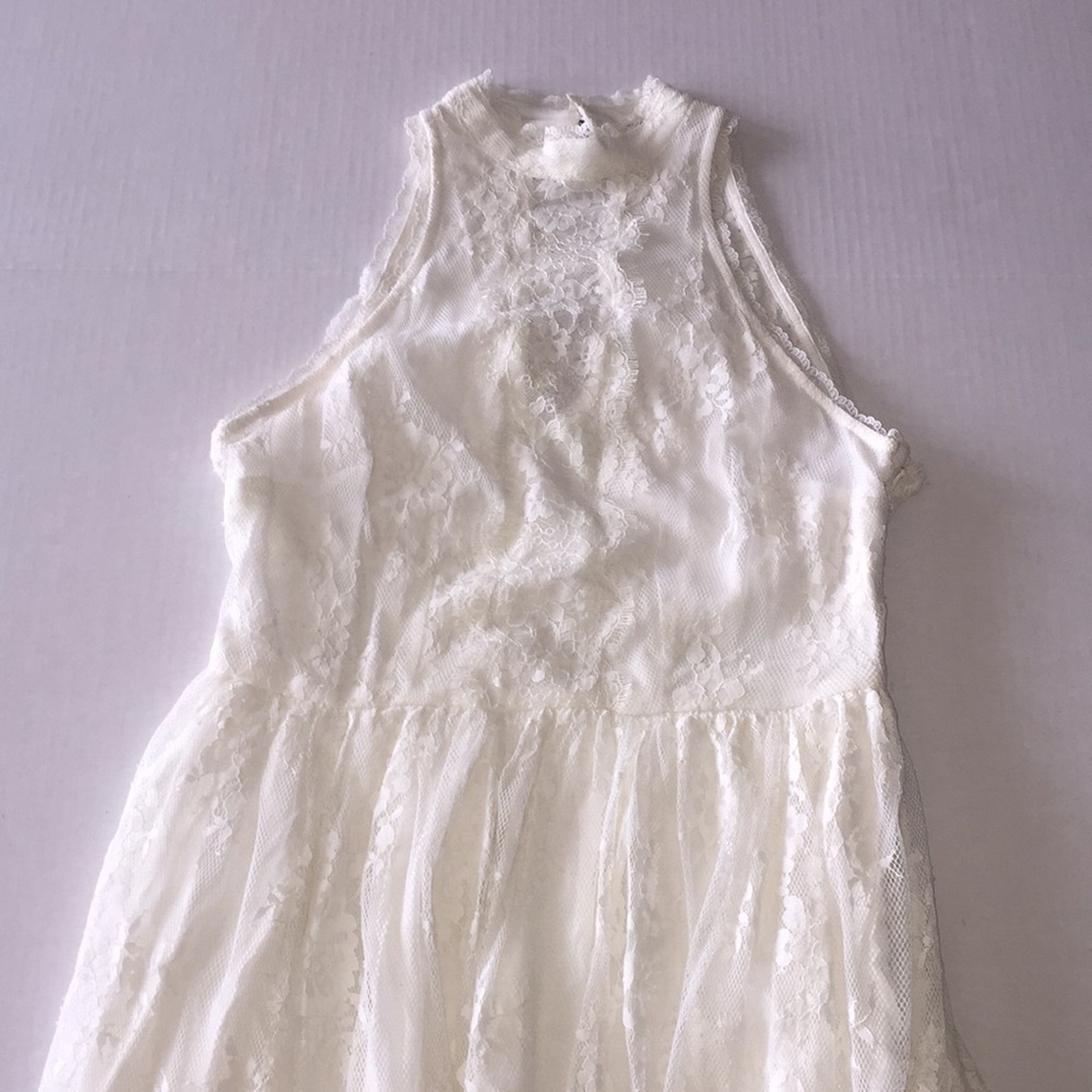 Free People White Lace Verushka minidress Size 0